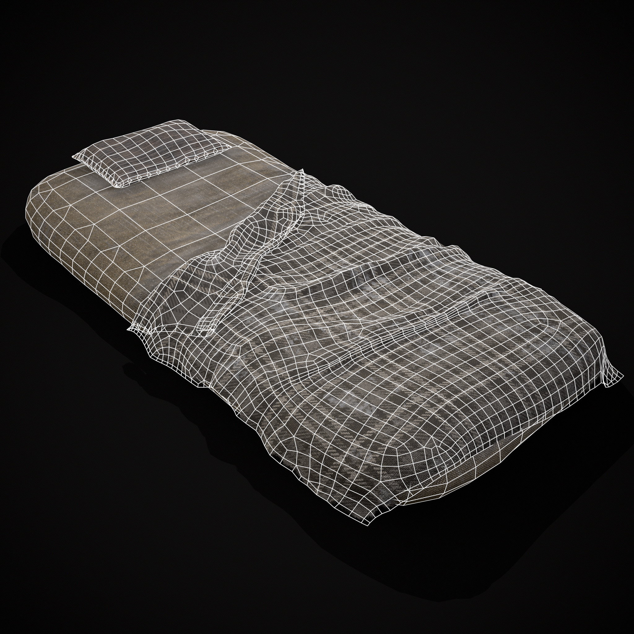 Viking Sleep Sack Low-poly 3D model_22