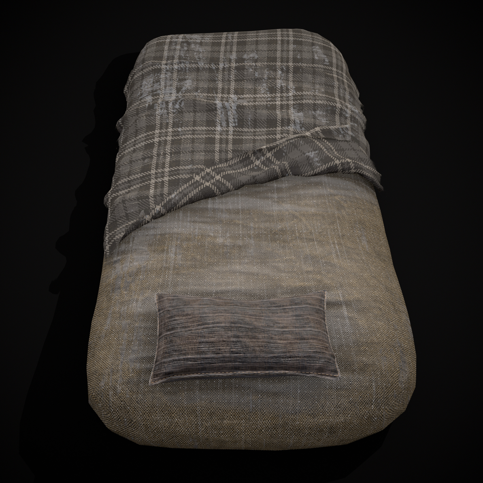Viking Sleep Sack Low-poly 3D model_9