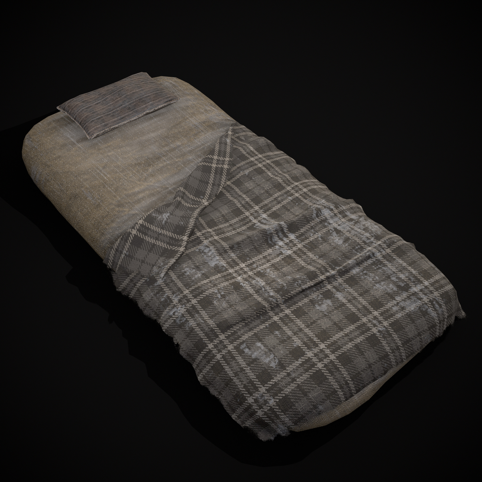 Viking Sleep Sack Low-poly 3D model_3