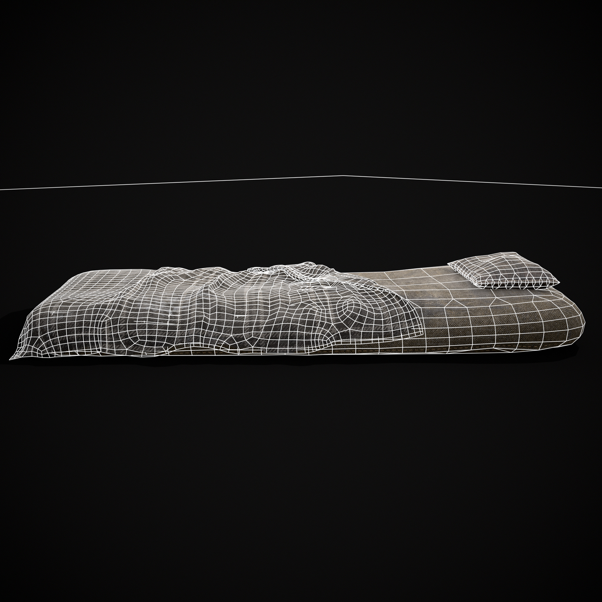 Viking Sleep Sack Low-poly 3D model_14