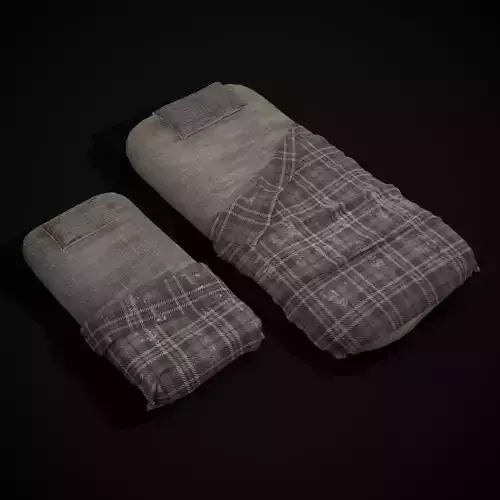 Viking Sleep Sack Low-poly 3D model