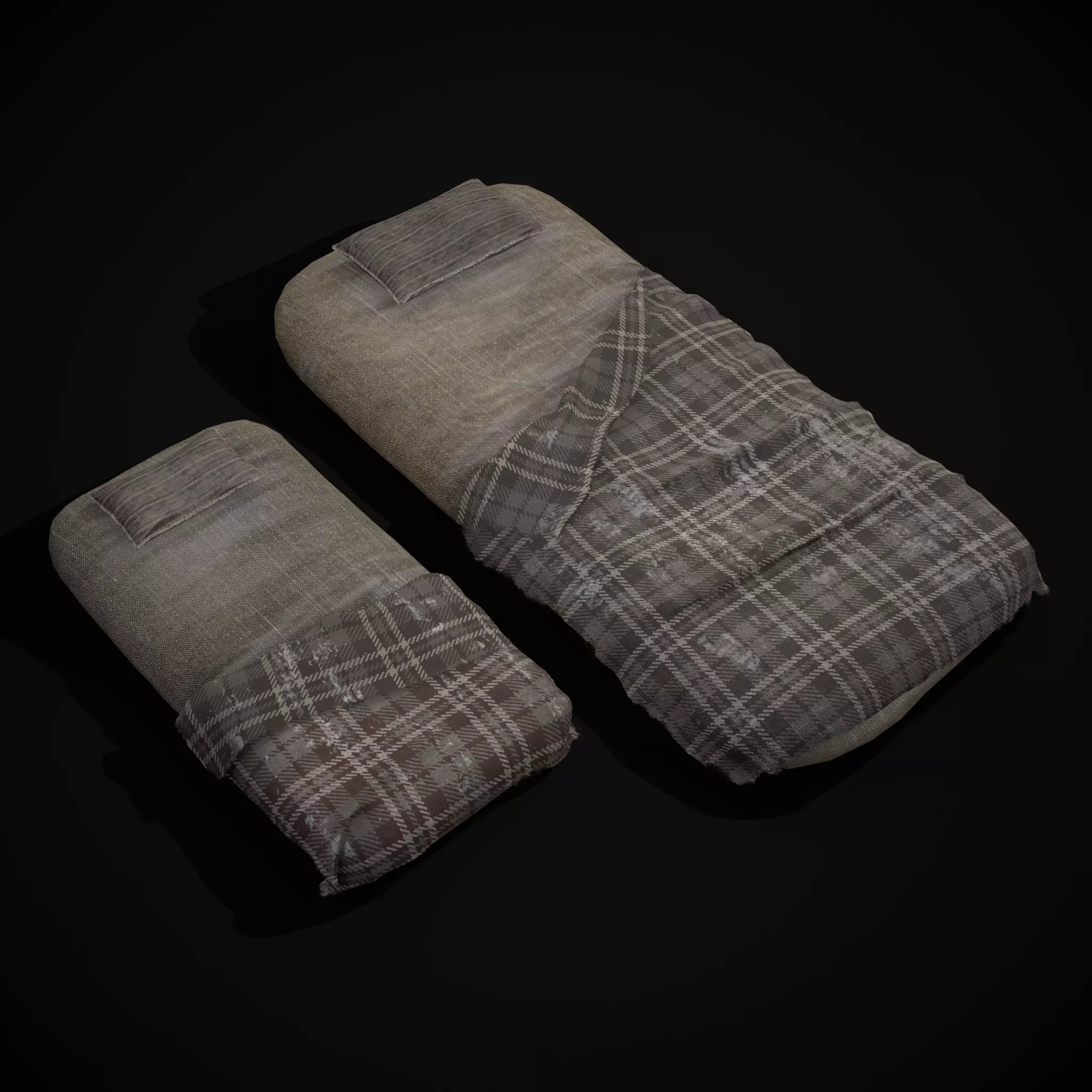 Viking Sleep Sack Low-poly 3D model_0