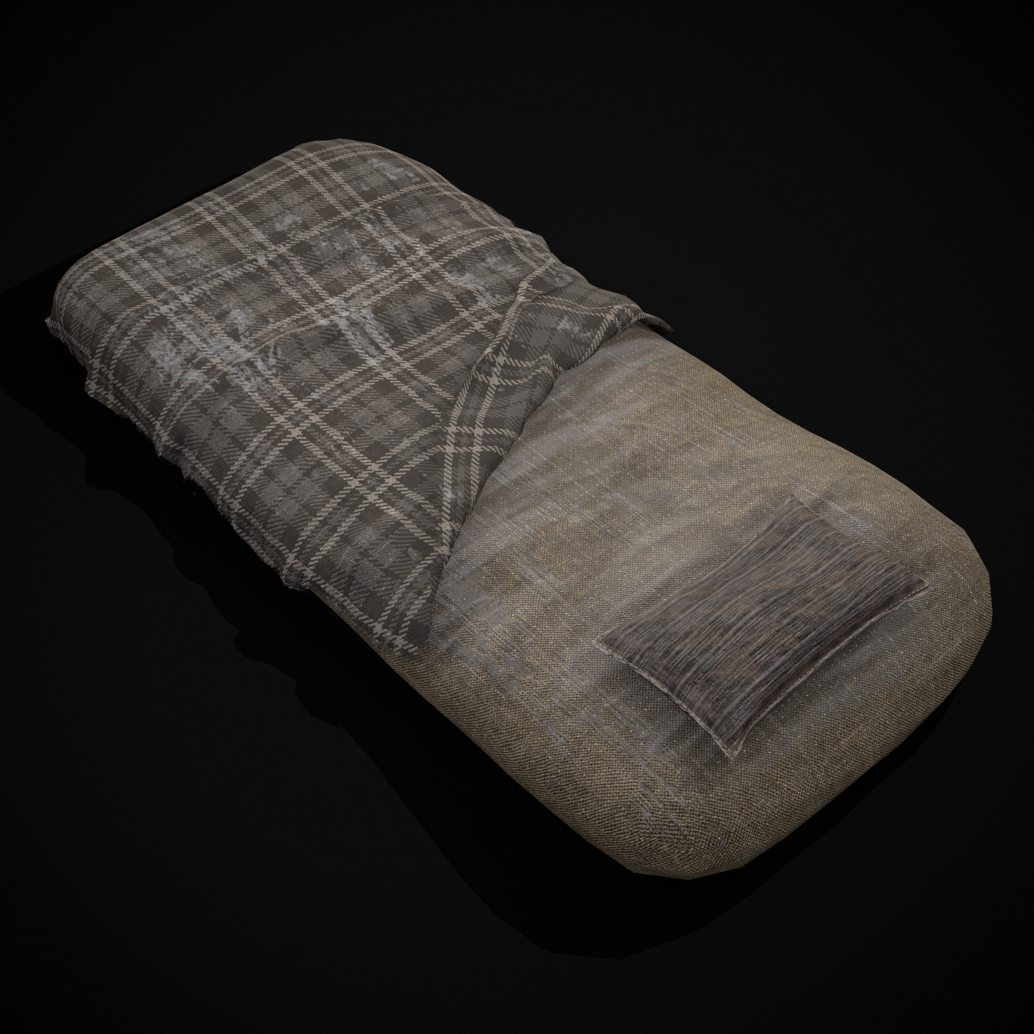 Viking Sleep Sack Low-poly 3D model_11