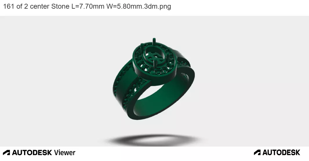 Luminous Oval Cluster Ring 3D print model