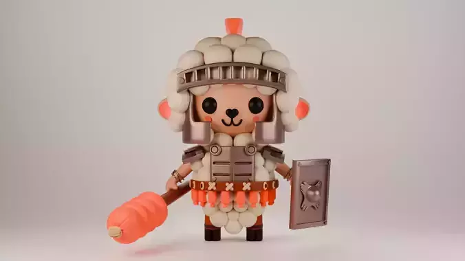 lowpoly rigged cowboy Low-poly 3D model