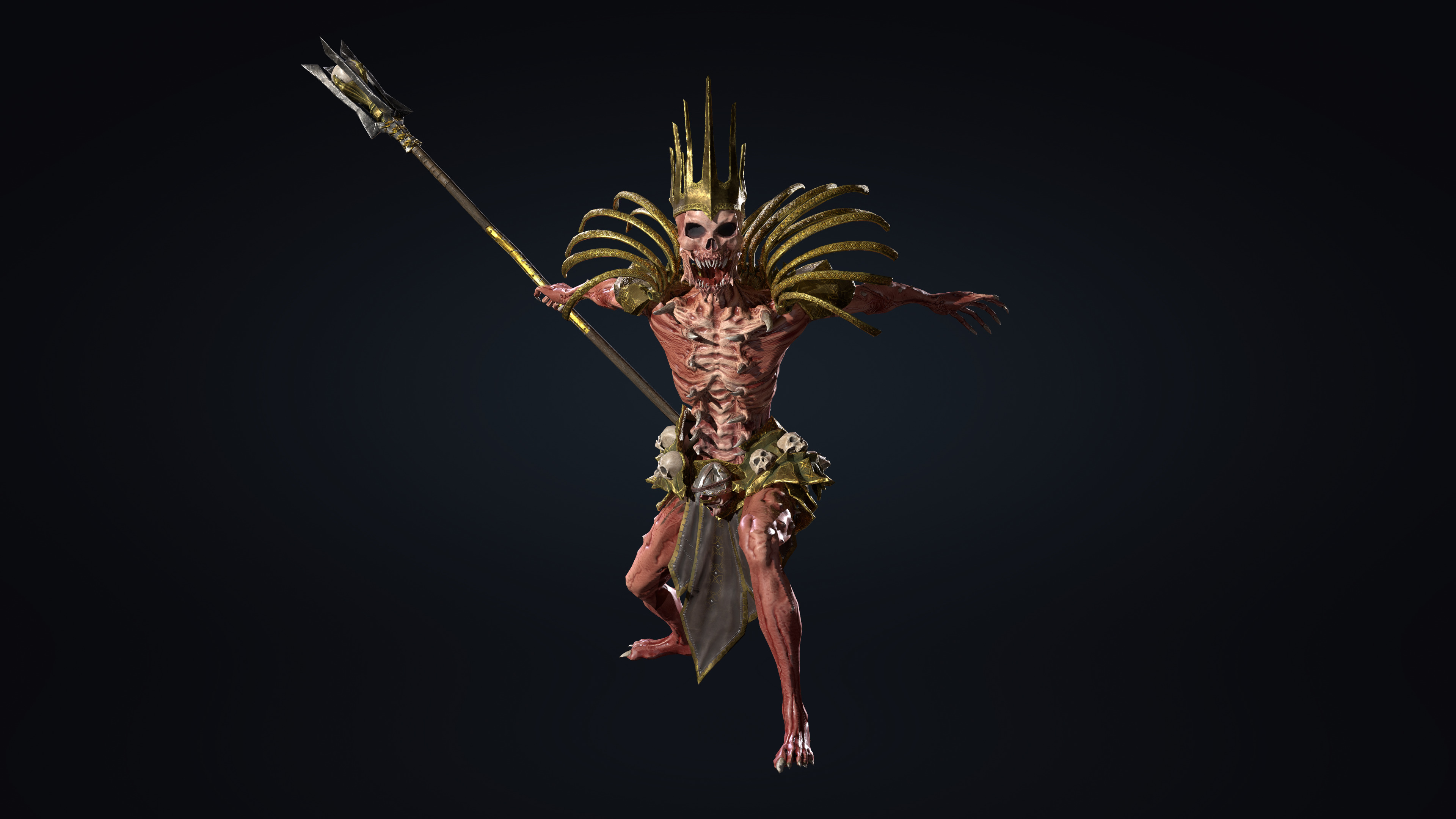 Monsters set Villain Bosses Low-poly 3D model_12