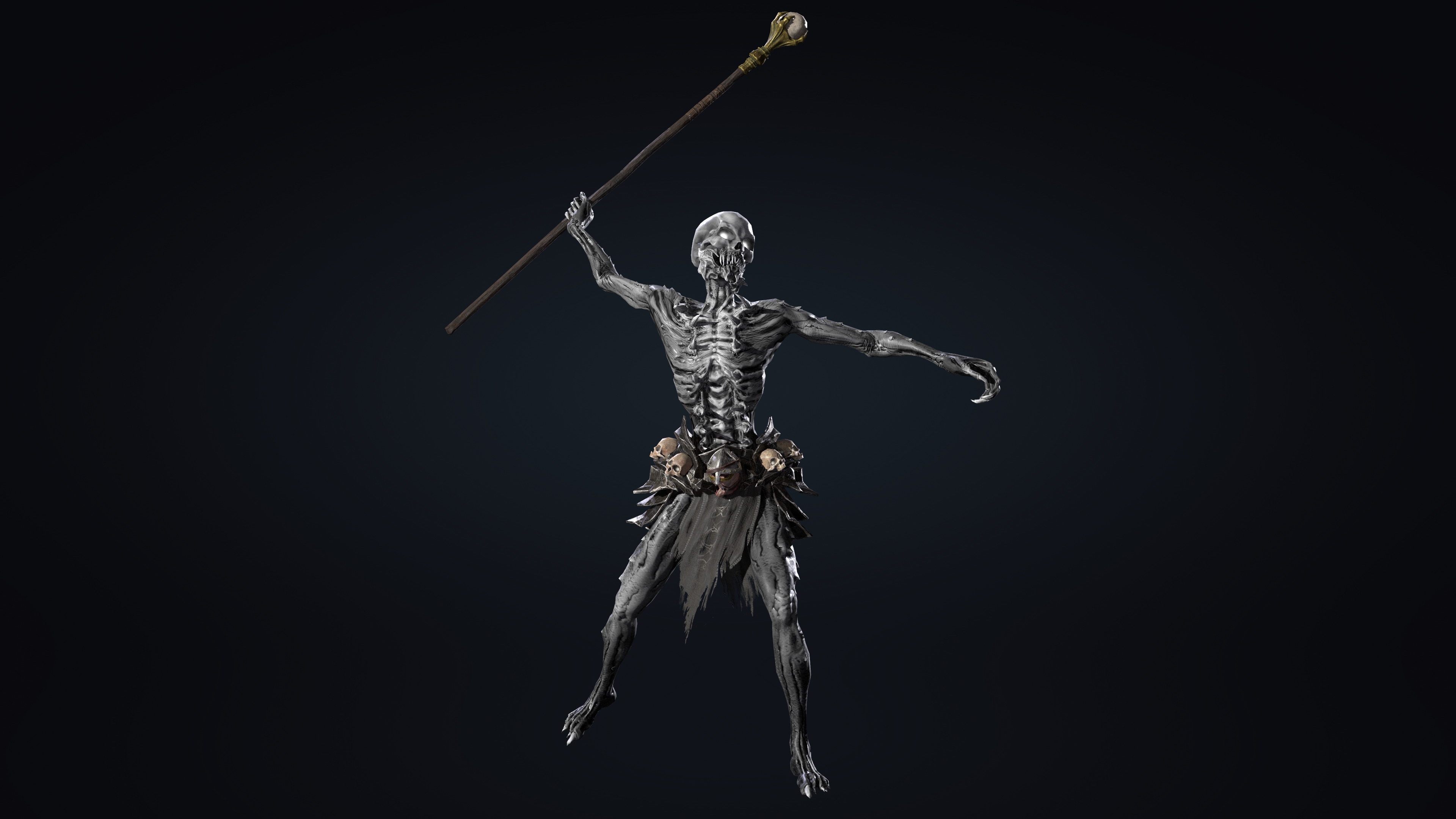 Monsters set Villain Bosses Low-poly 3D model_13