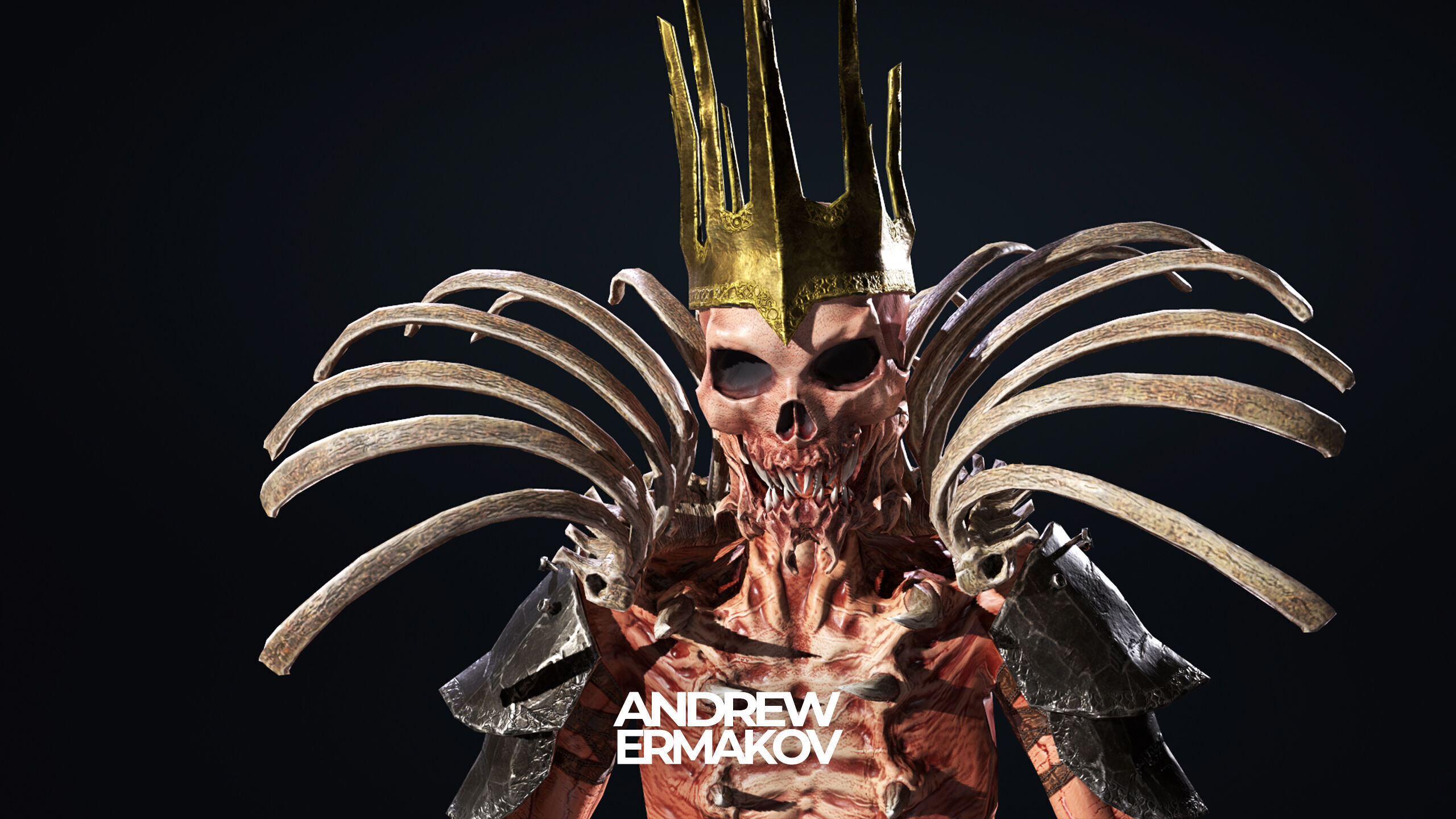 Monsters set Villain Bosses Low-poly 3D model_2