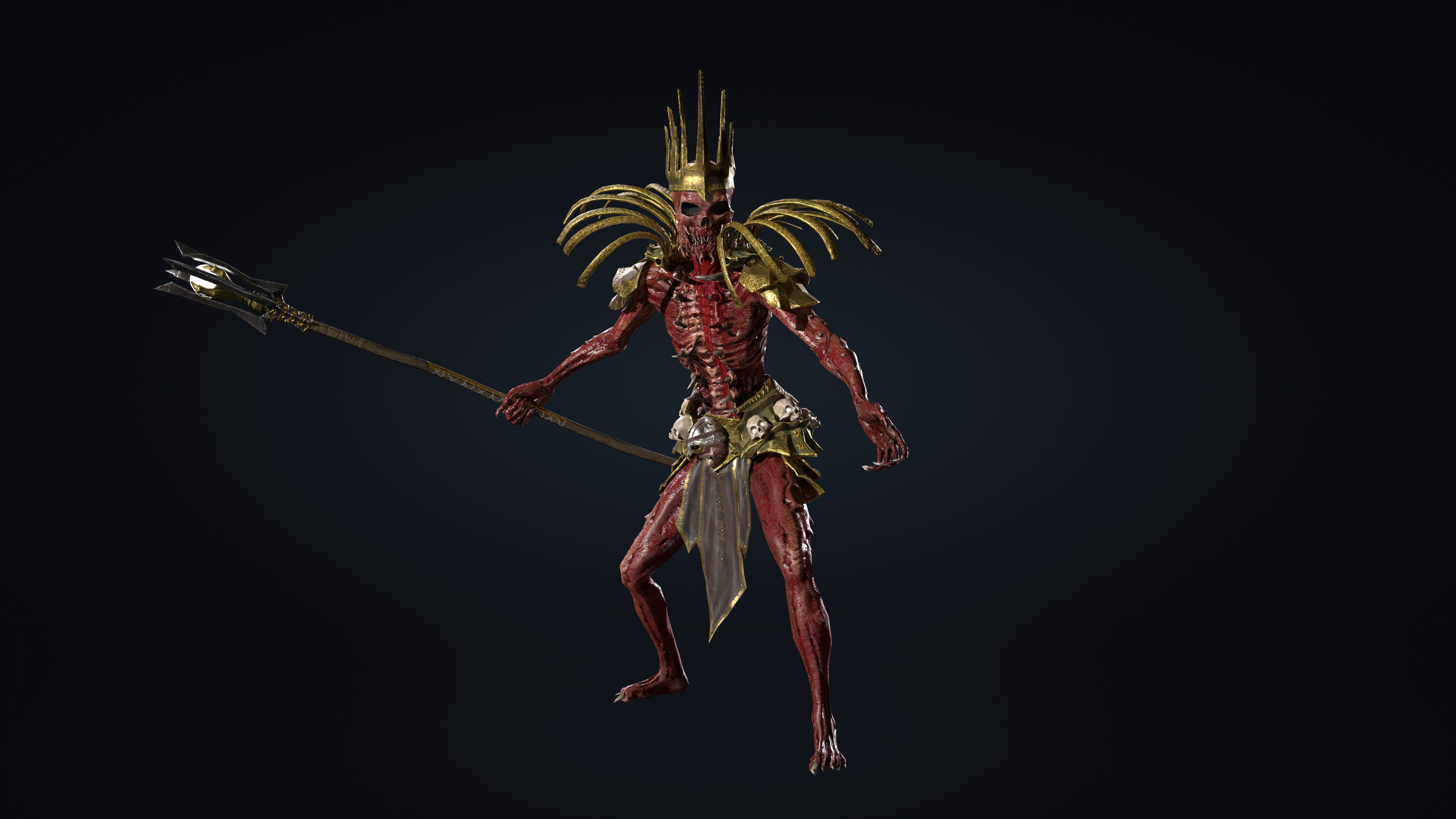 Monsters set Villain Bosses Low-poly 3D model_10