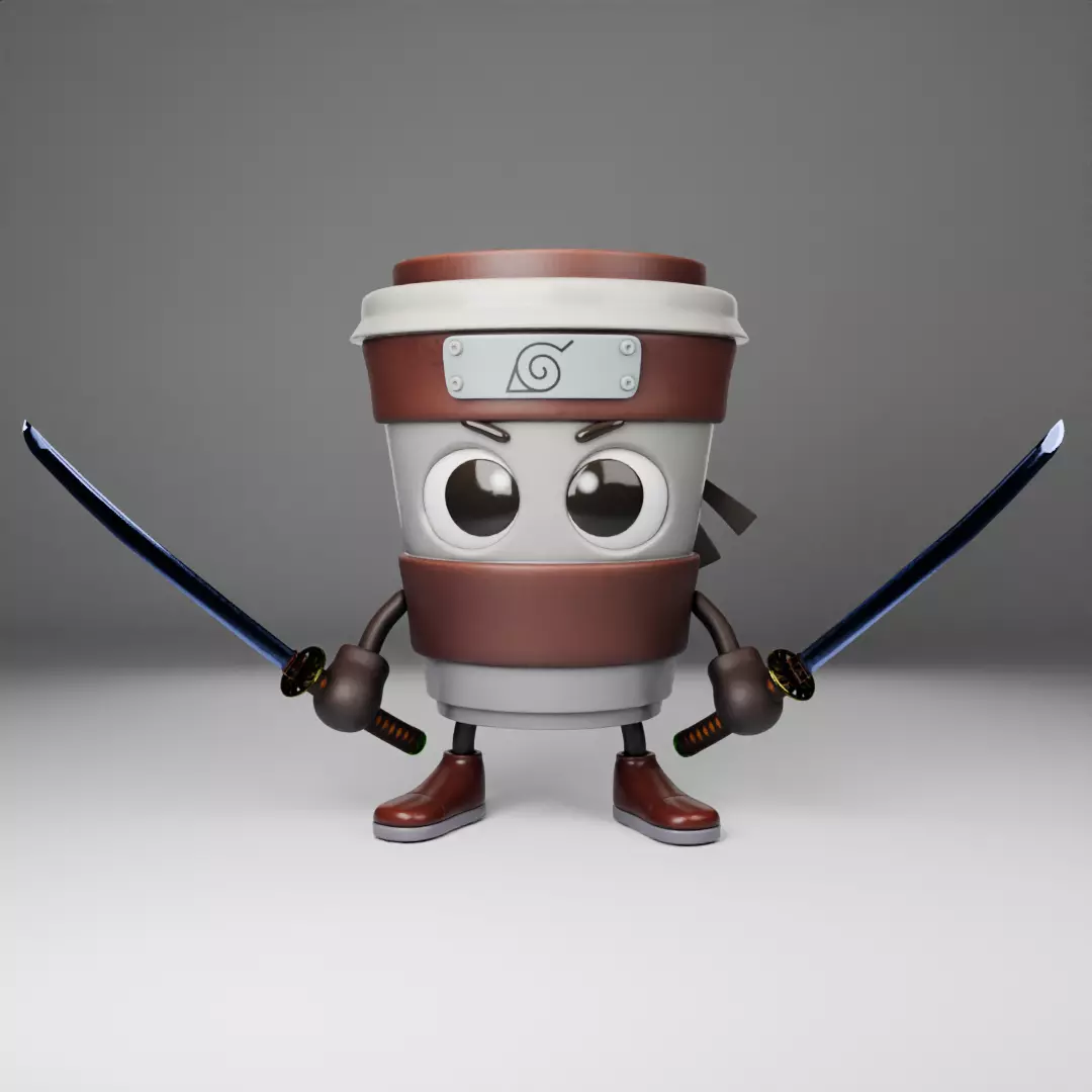 Cappuccino Assassino 3D Printable Multi Use Design Low-poly 3D model