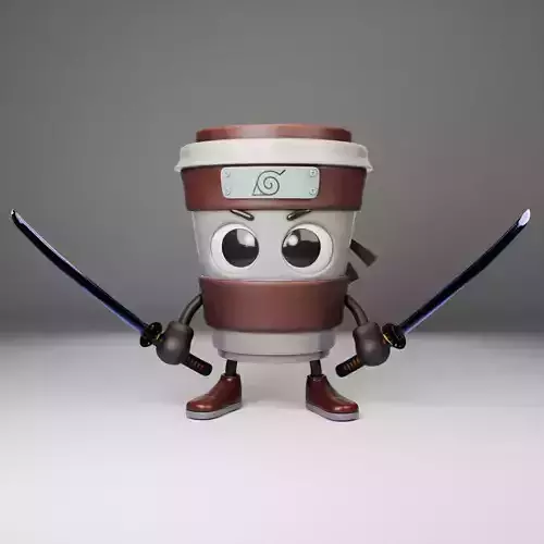 Cappuccino Assassino 3D Printable Multi Use Design Low-poly 3D model