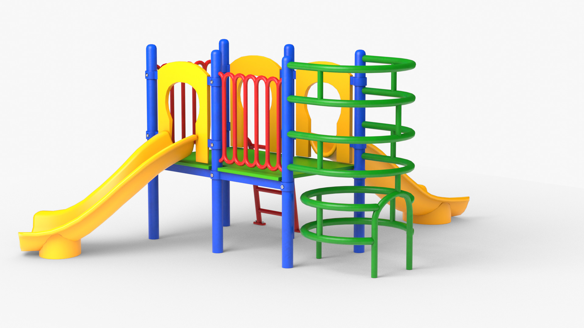 Playground Slide and Climb Low-poly 3D model_4