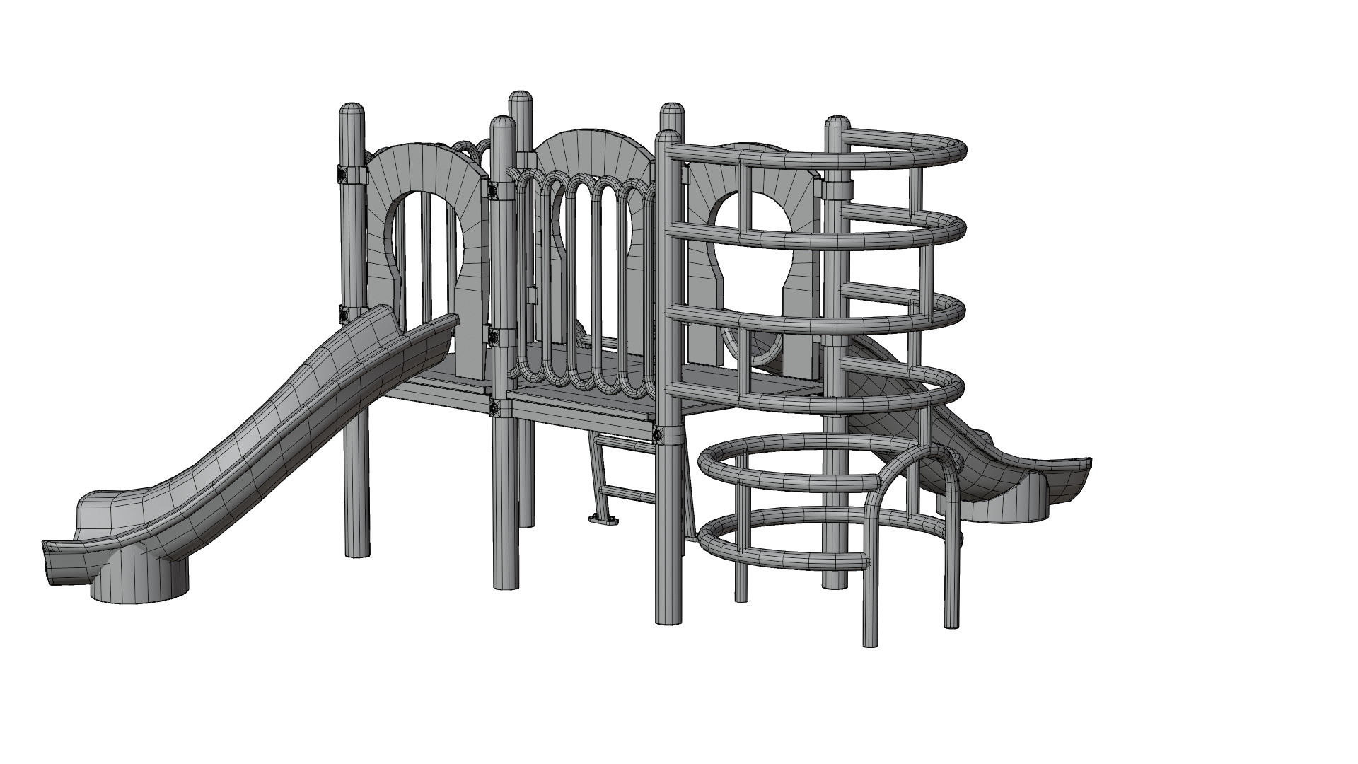 Playground Slide and Climb Low-poly 3D model_15