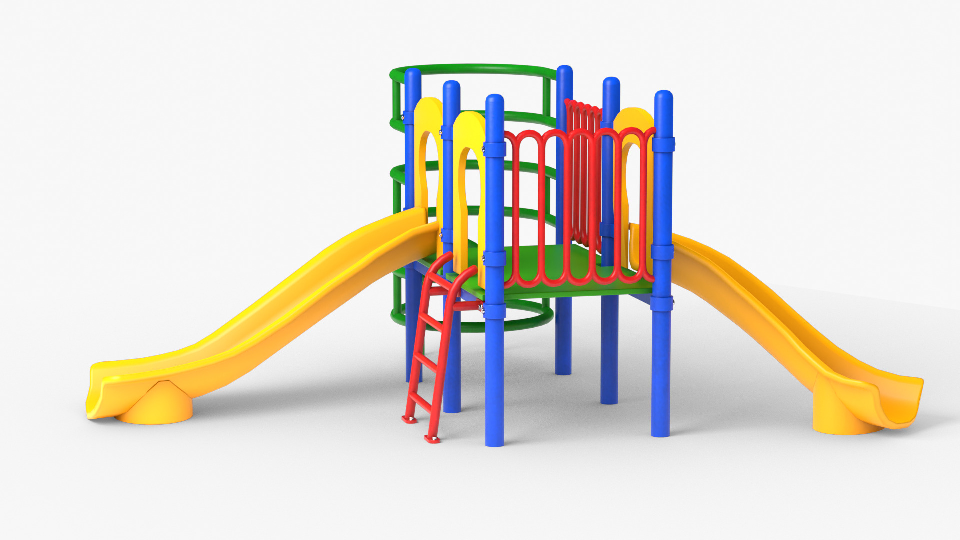 Playground Slide and Climb Low-poly 3D model_11