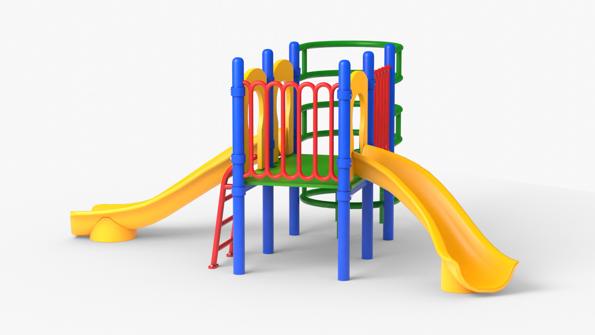 Playground Slide and Climb Low-poly 3D model_12