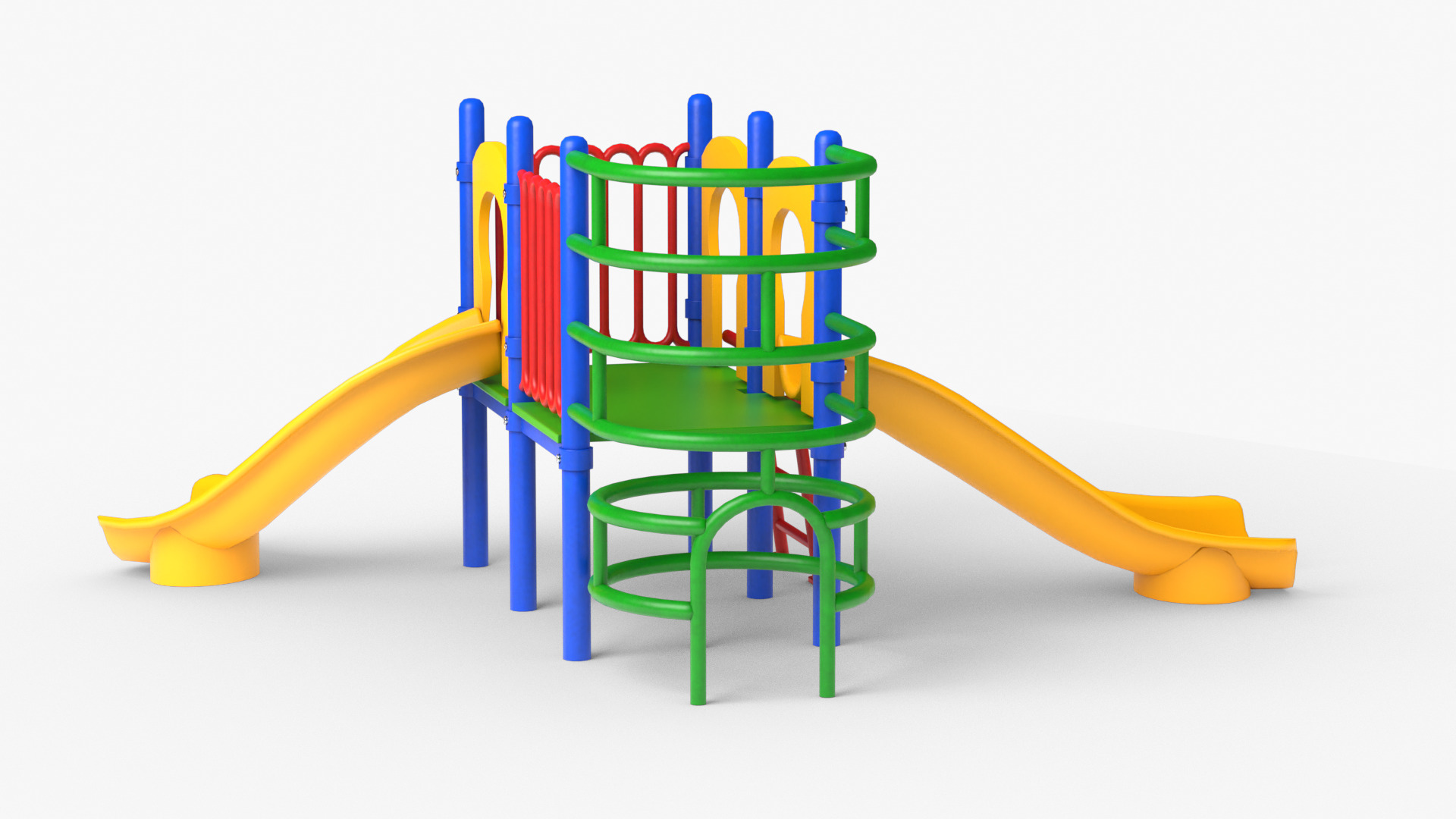 Playground Slide and Climb Low-poly 3D model_5