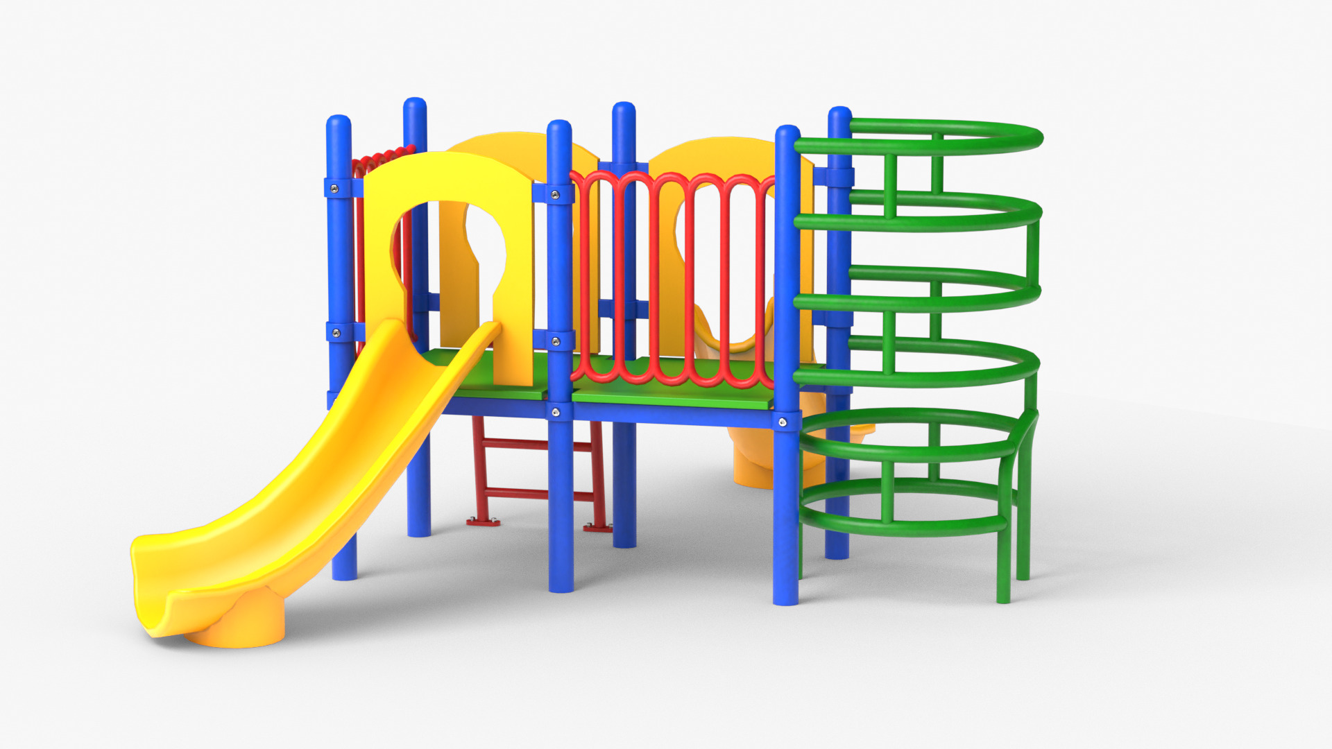 Playground Slide and Climb Low-poly 3D model_3