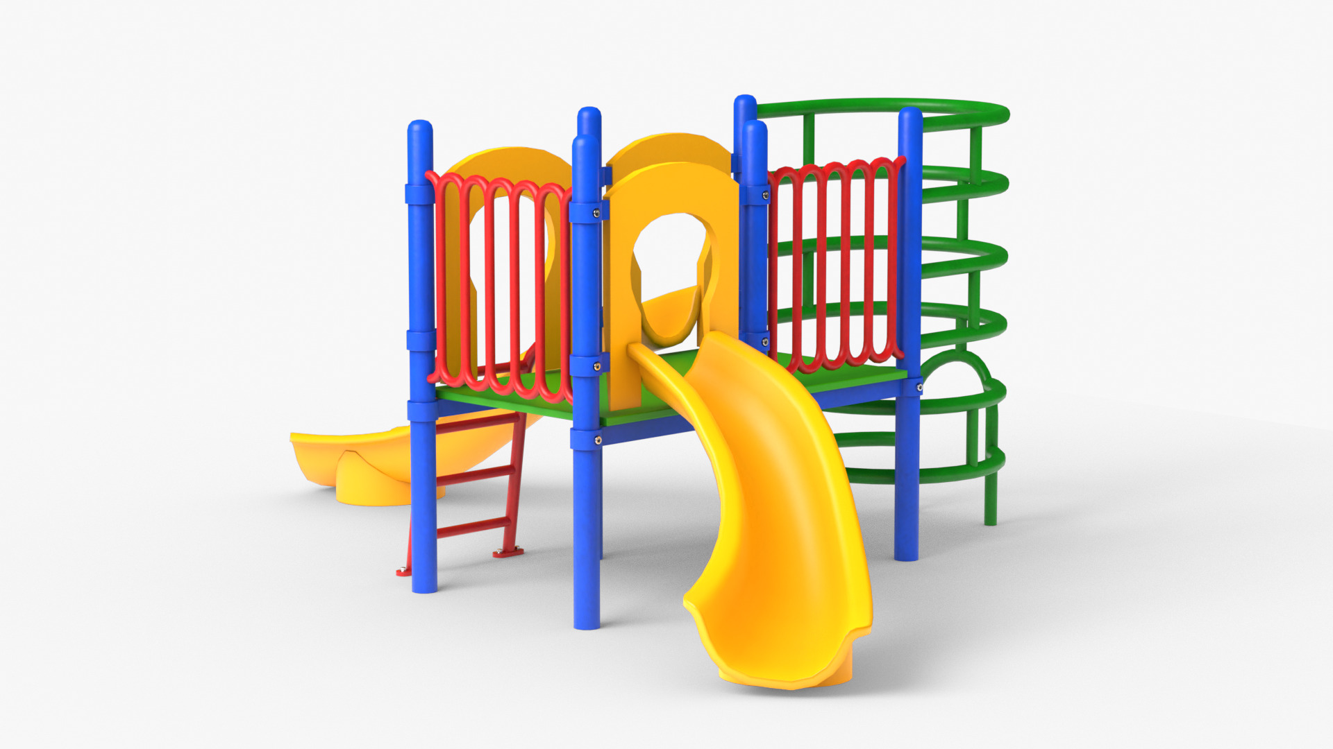 Playground Slide and Climb Low-poly 3D model_13