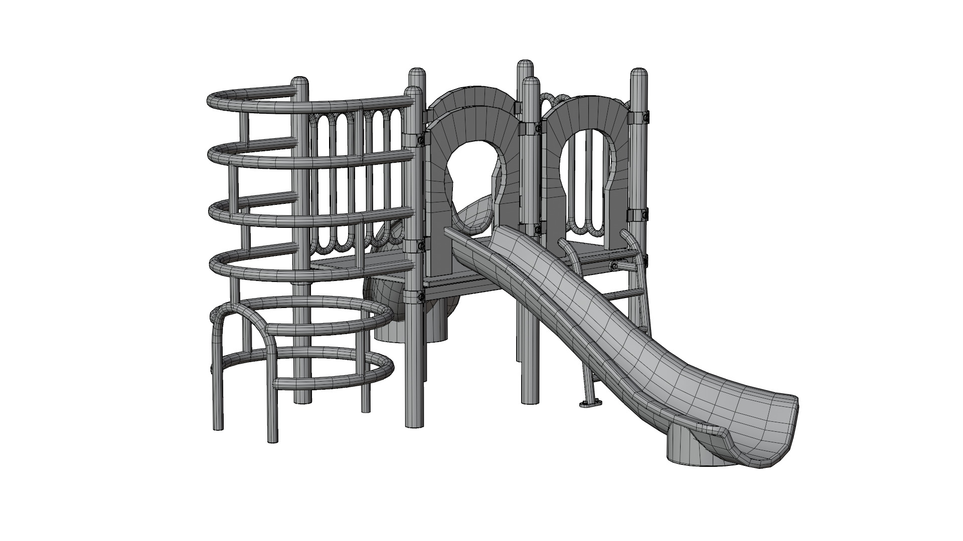 Playground Slide and Climb Low-poly 3D model_16