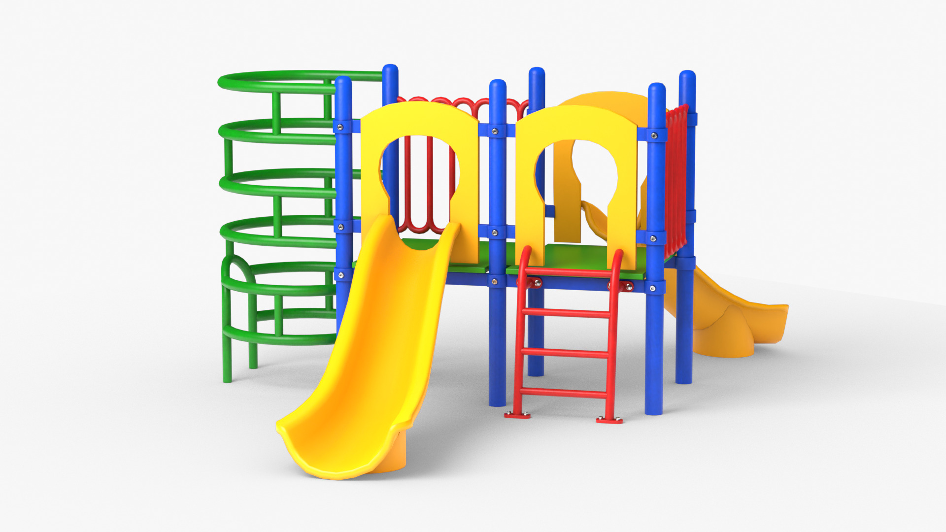 Playground Slide and Climb Low-poly 3D model_9