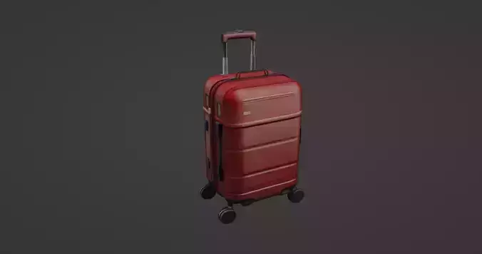 Compact Hard-Shell Travel Suitcase Red Edition