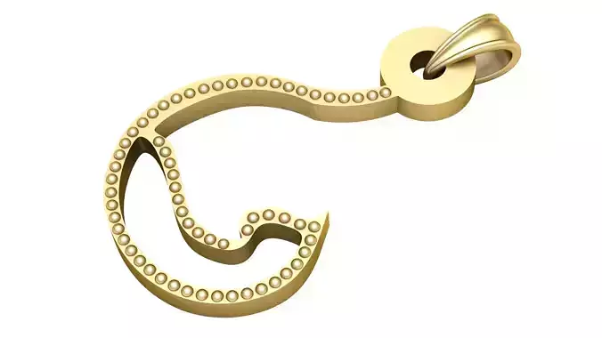 quashation mark pendant 3d prientable model