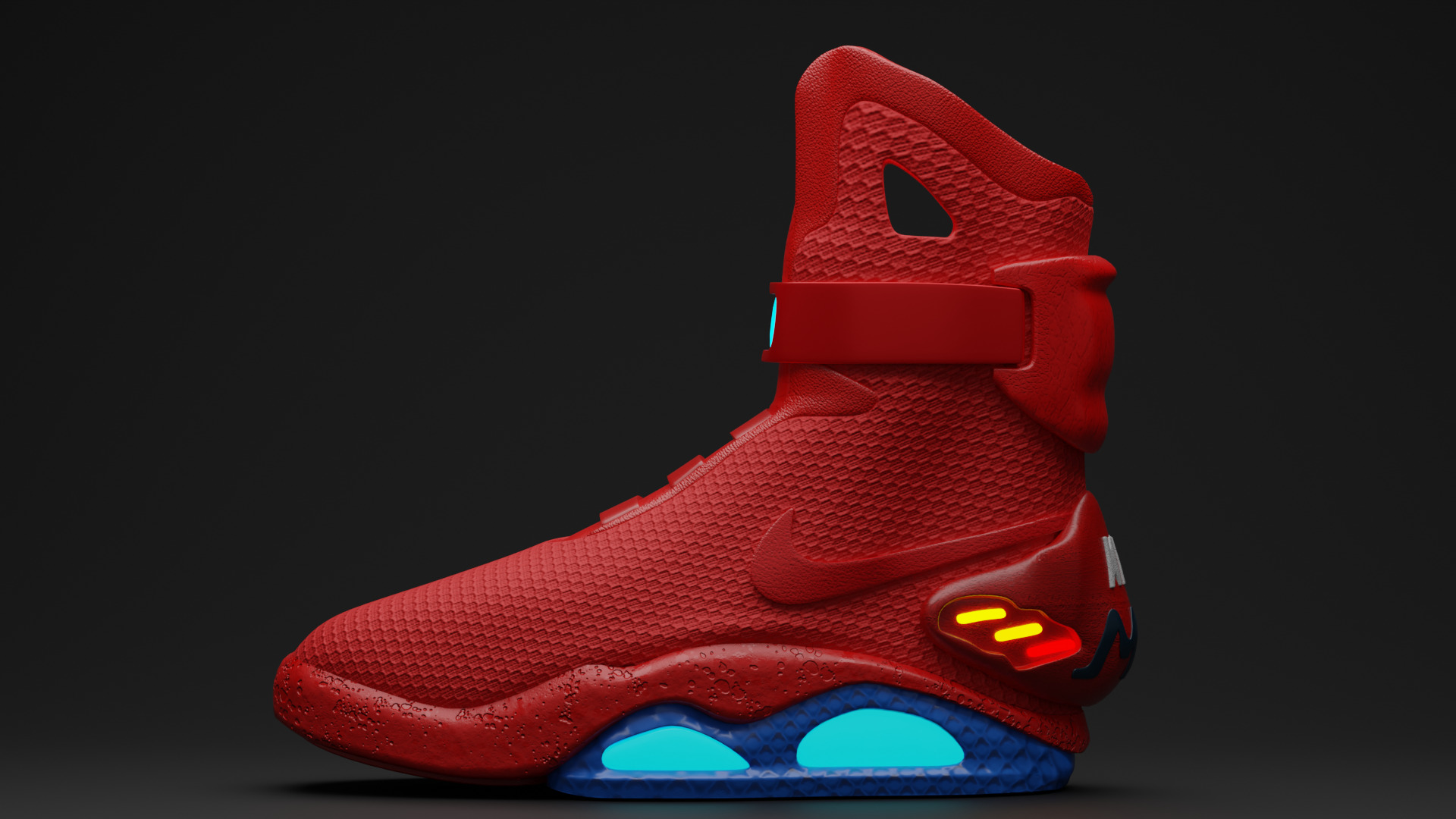 Nike air mag - red edition 3D model_1