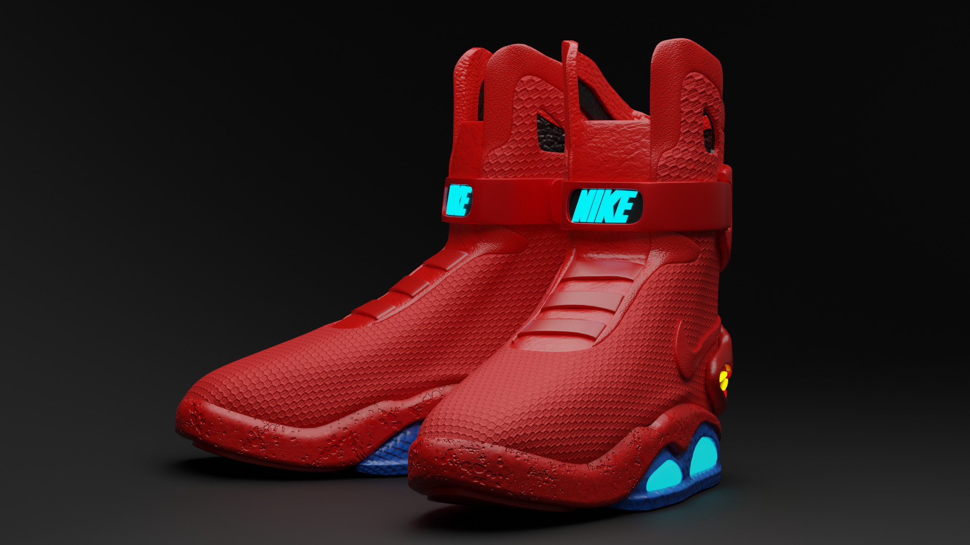 Nike air mag - red edition 3D model_3