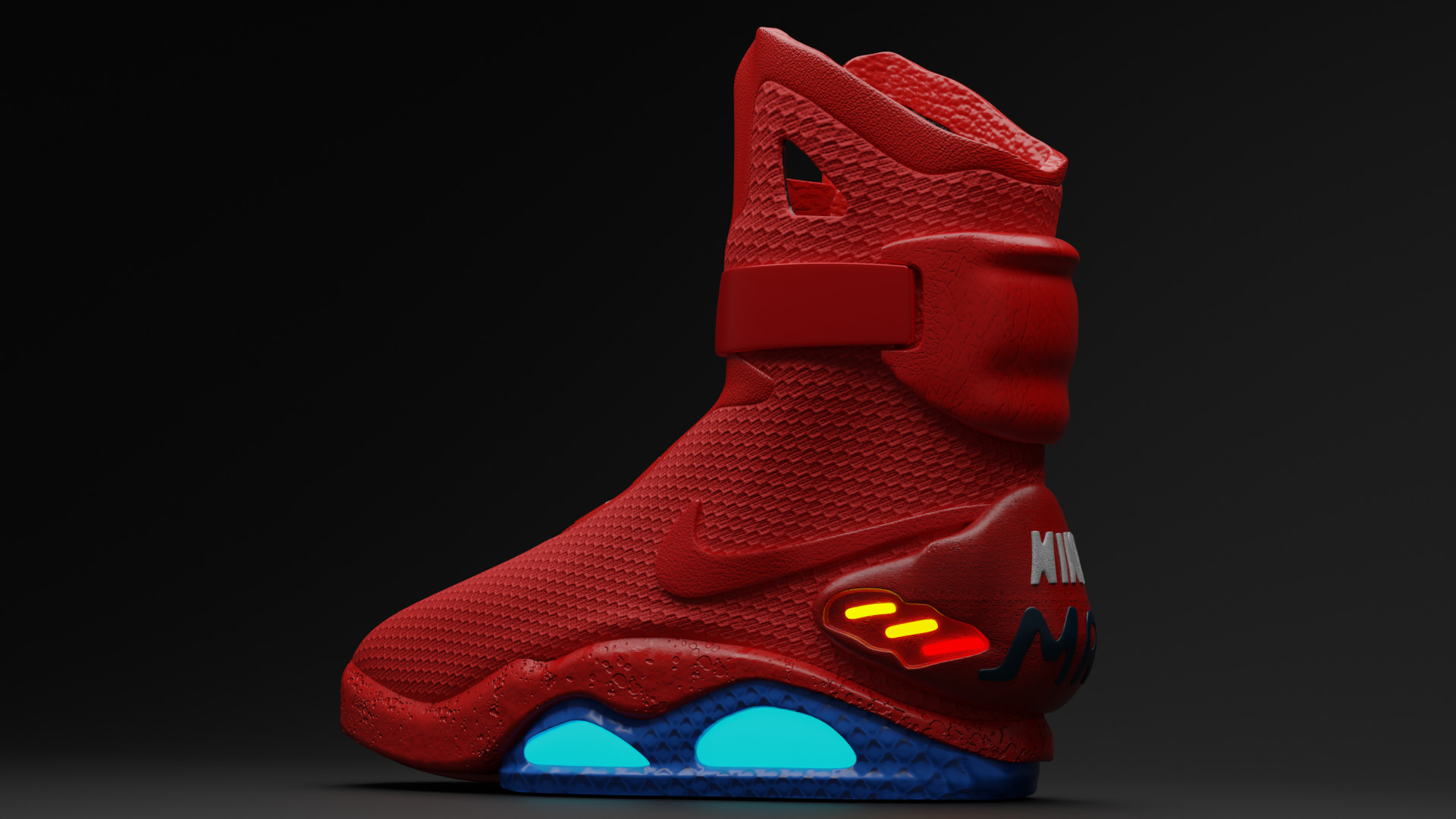Nike air mag - red edition 3D model_5