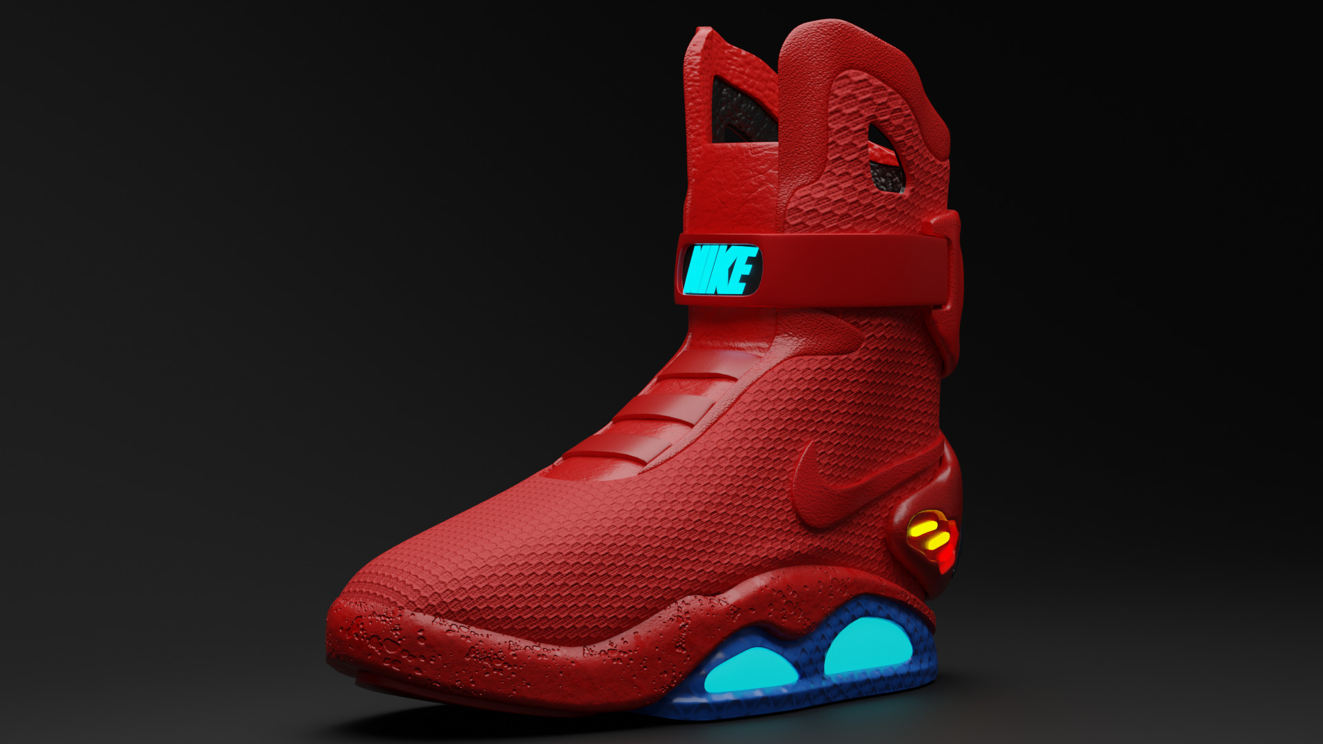 Nike air mag - red edition 3D model_4