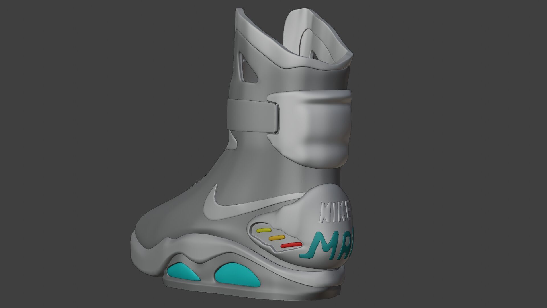 Nike air mag - red edition 3D model_7