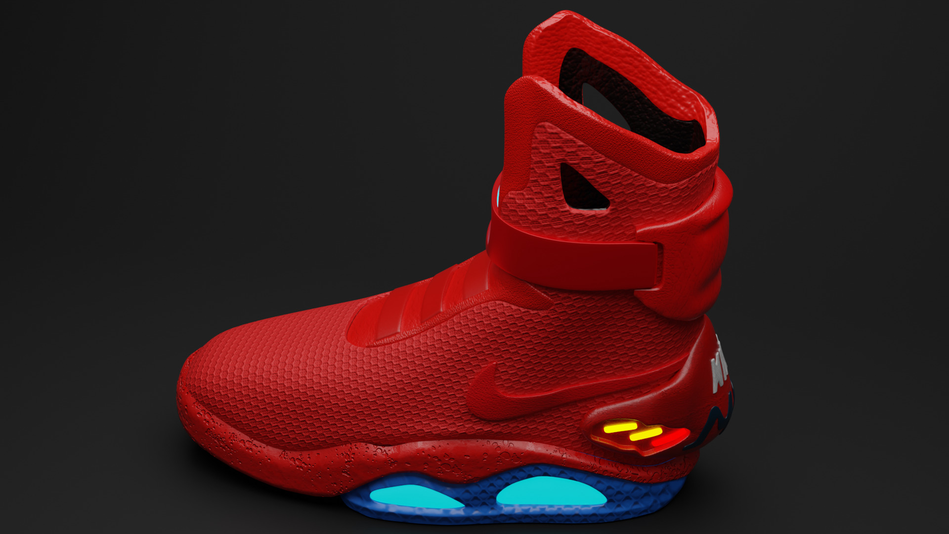 Nike air mag - red edition 3D model_6