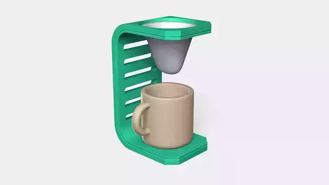 Single Serve Coffee Maker 02 - Cloth Filter - Individual 3D print model