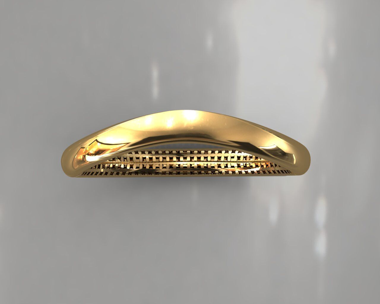 Bold Luxury Bracelet with Side Lock Mechanism   3D print model_1