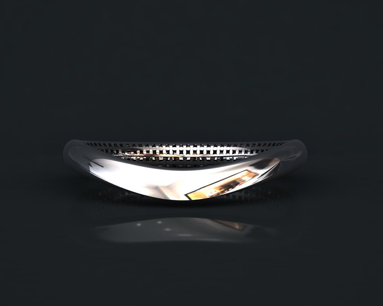 Bold Luxury Bracelet with Side Lock Mechanism   3D print model_3