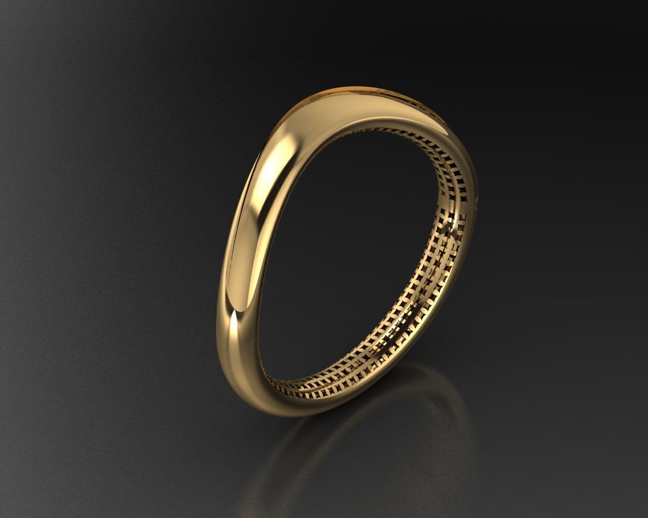 Bold Luxury Bracelet with Side Lock Mechanism   3D print model_2