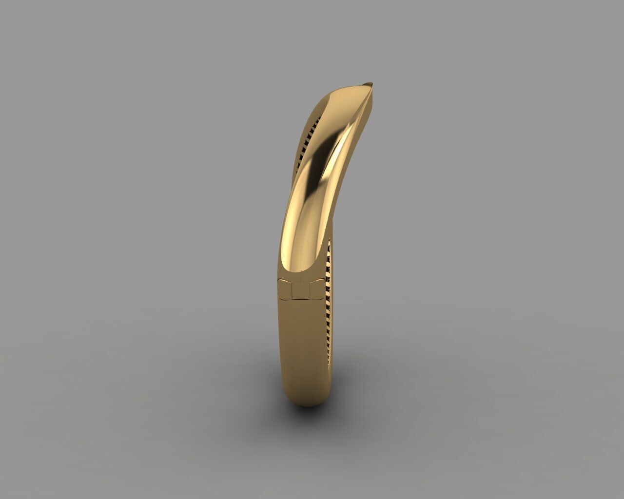 Bold Luxury Bracelet with Side Lock Mechanism   3D print model_4