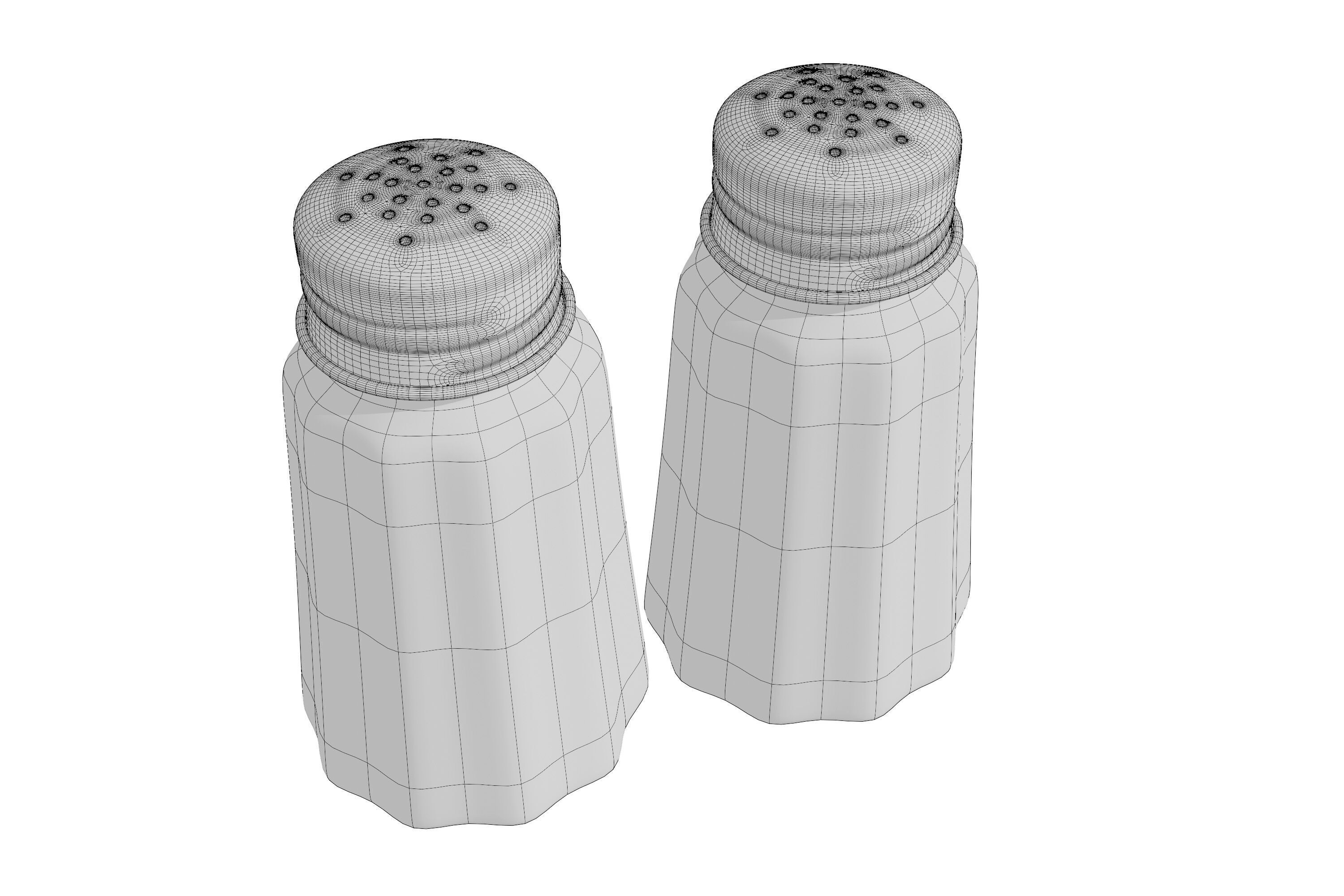 Salt and Pepper Shaker 3D model_5