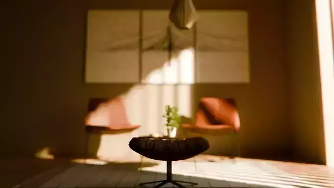 high quality room scene 3D model 3