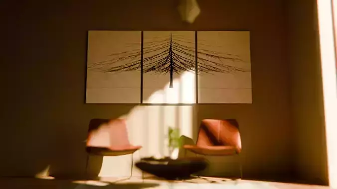 high quality room scene 3D model 5