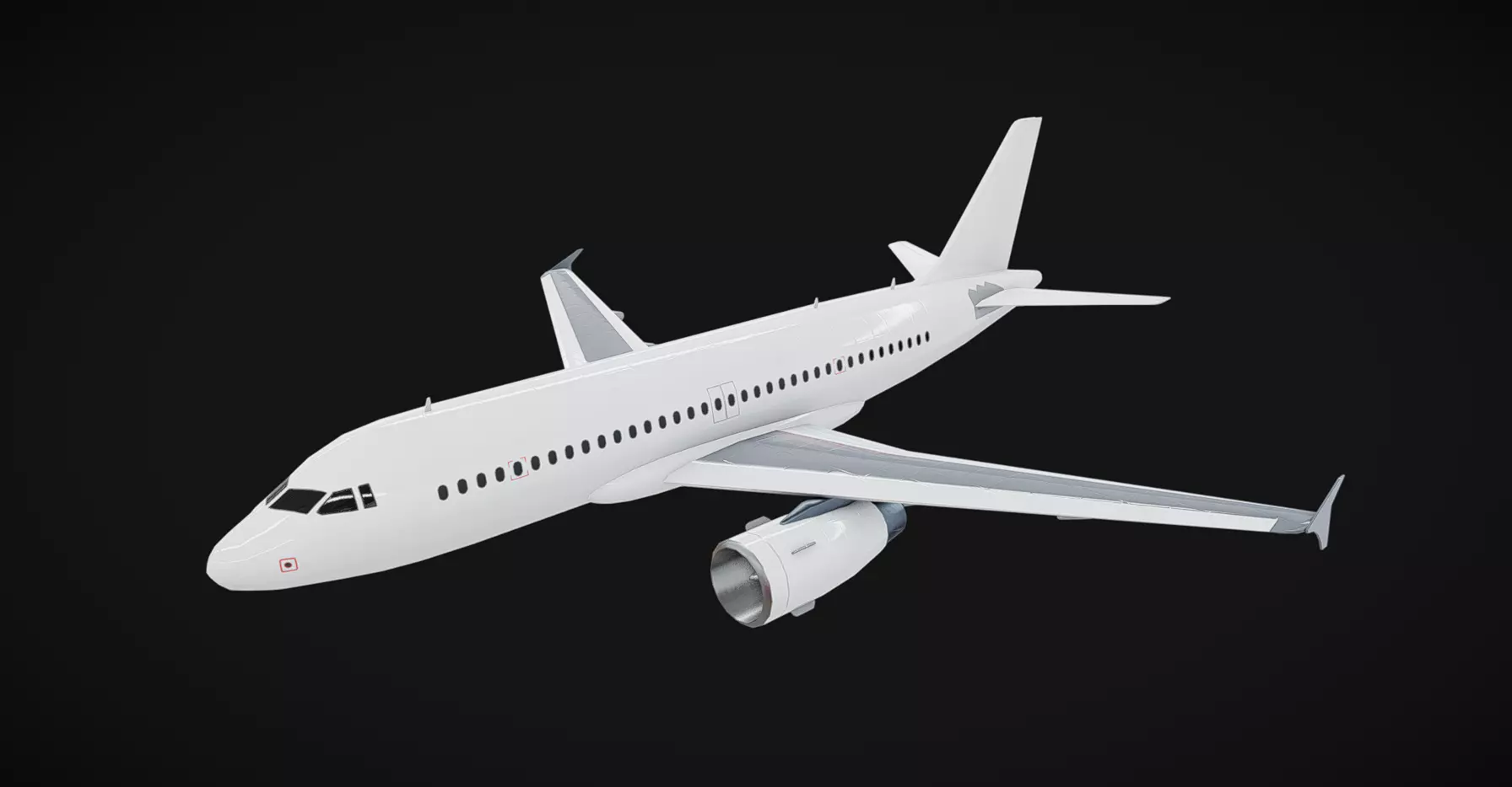 Airliner Low-poly 3D model