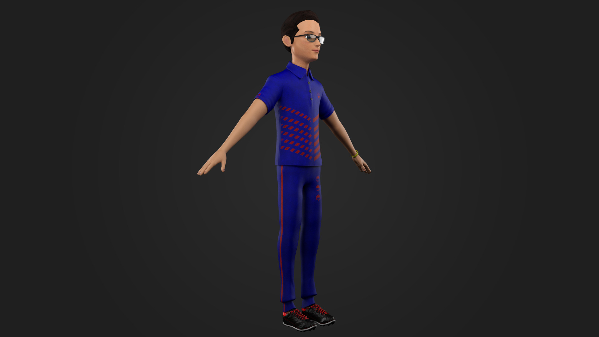 Stylized Young Male Character Rigged Game Ready PBR Textured Low-poly 3D model_8
