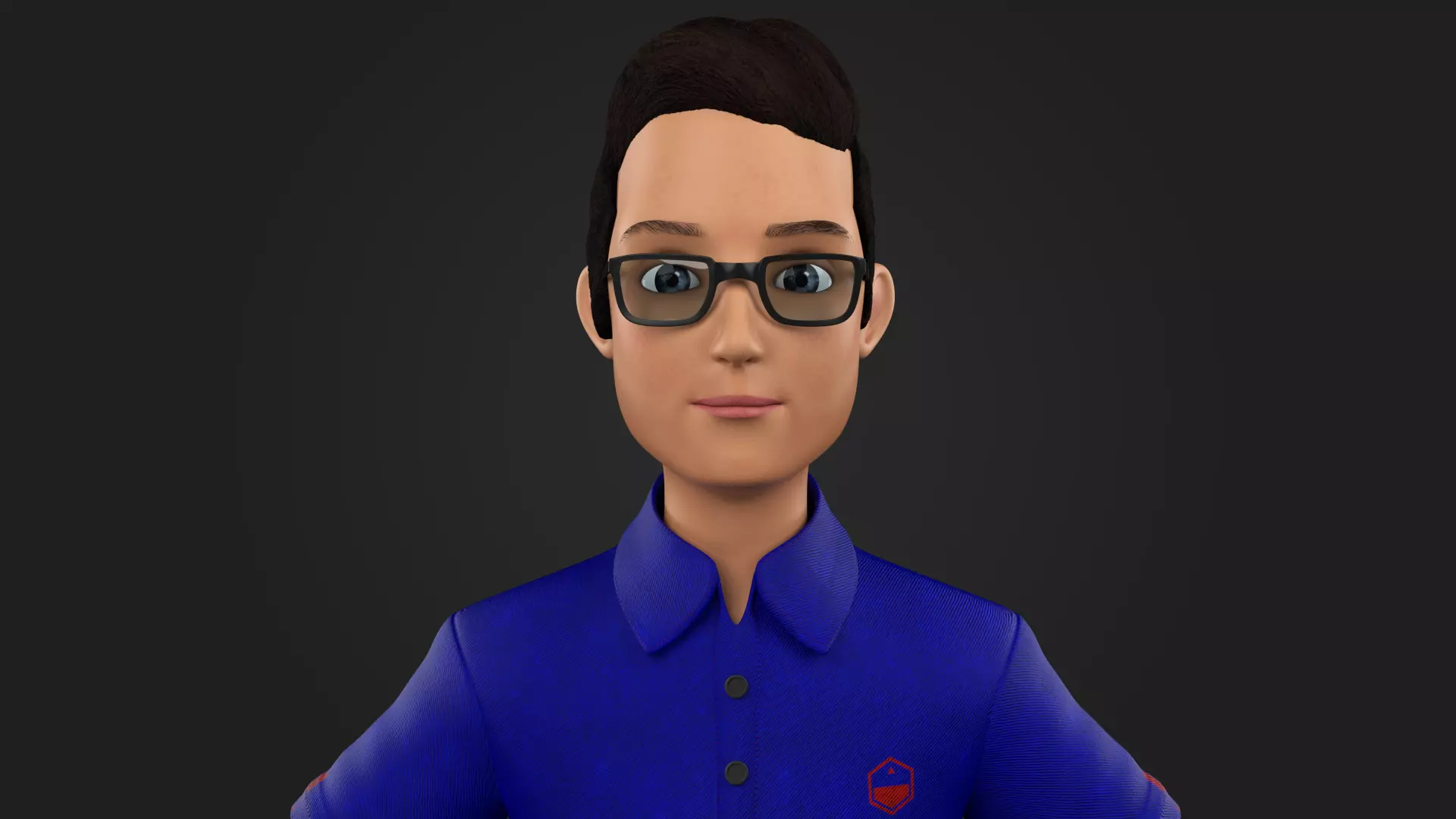 Stylized Young Male Character Rigged Game Ready PBR Textured Low-poly 3D model_0