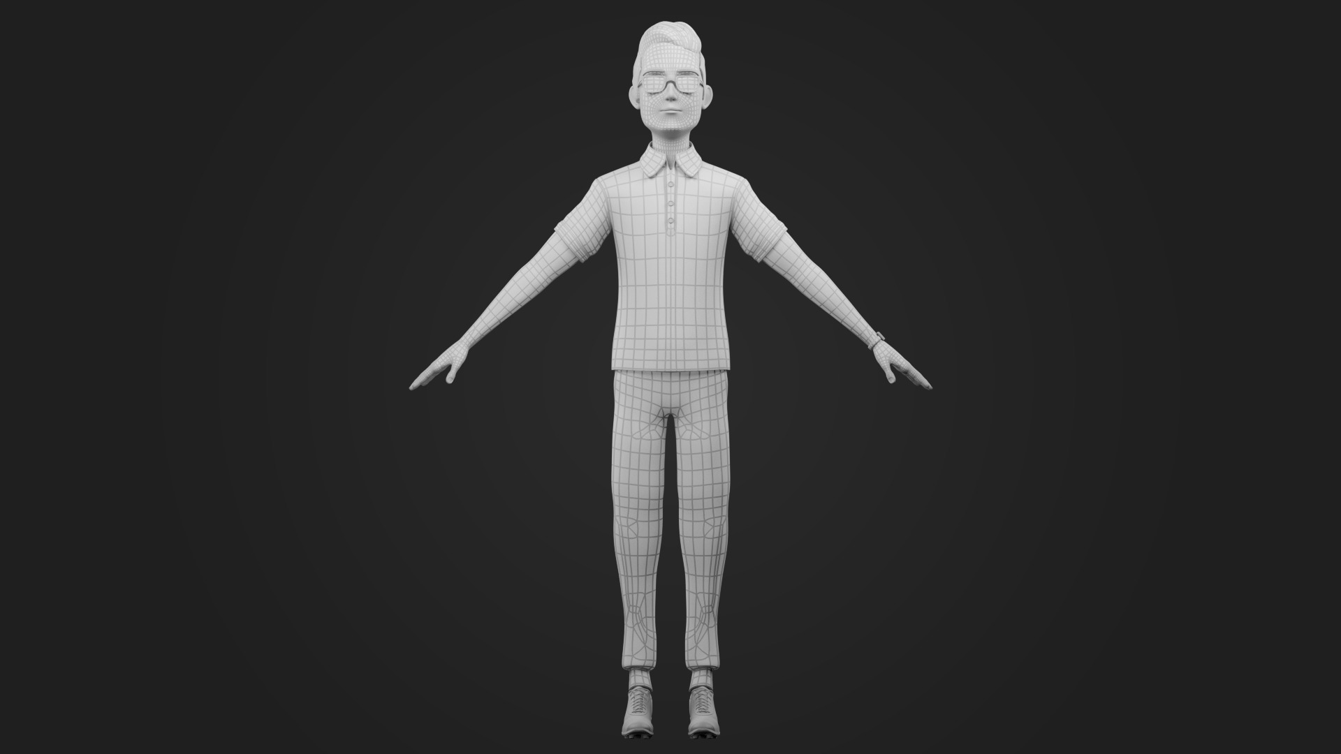 Stylized Young Male Character Rigged Game Ready PBR Textured Low-poly 3D model_22