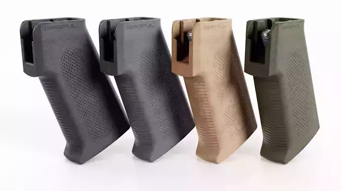 Magpul MOEK AR15 Pistol Grip Low-poly 3D model