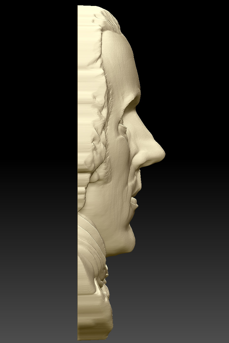3D Bas-Relief Model of James Madison 3D print model_2