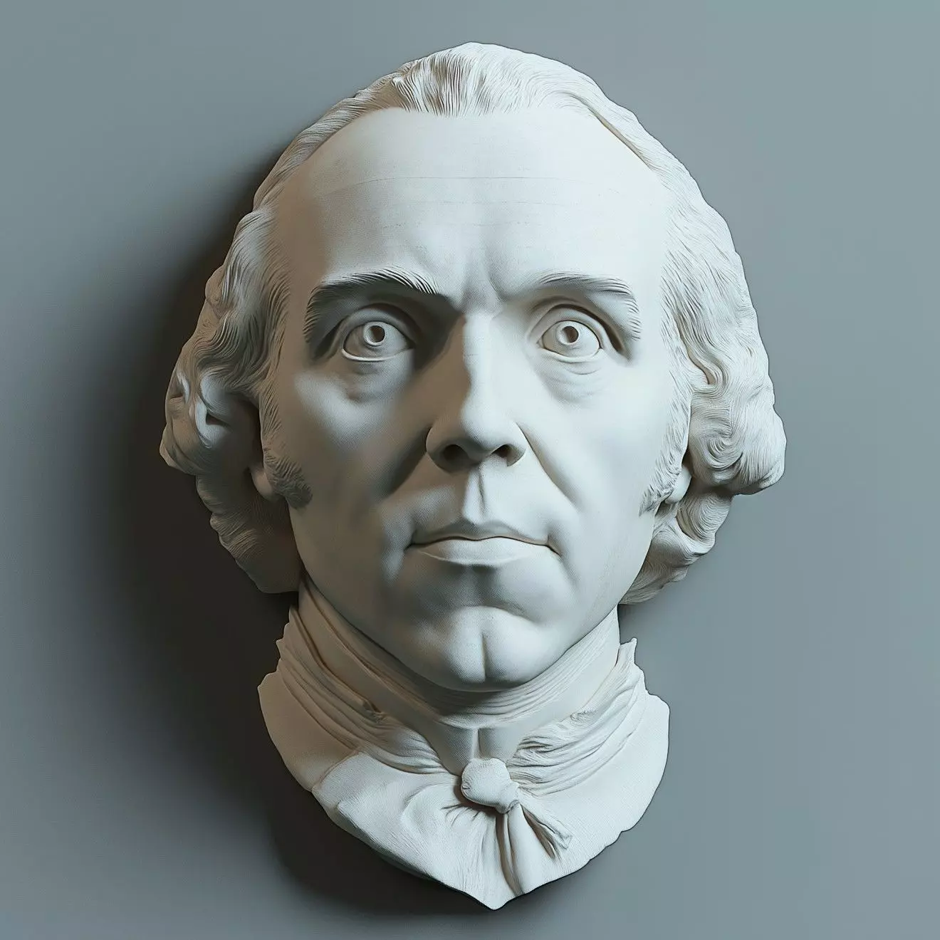 3D Bas-Relief Model of James Madison 3D print model_0