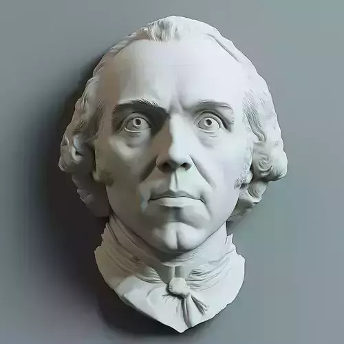 3D Bas-Relief Model of James Madison