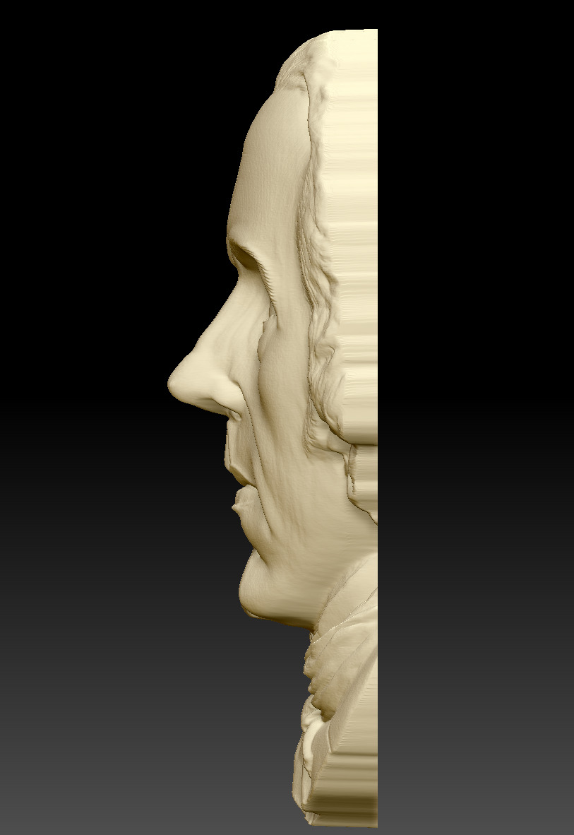 3D Bas-Relief Model of James Madison 3D print model_3