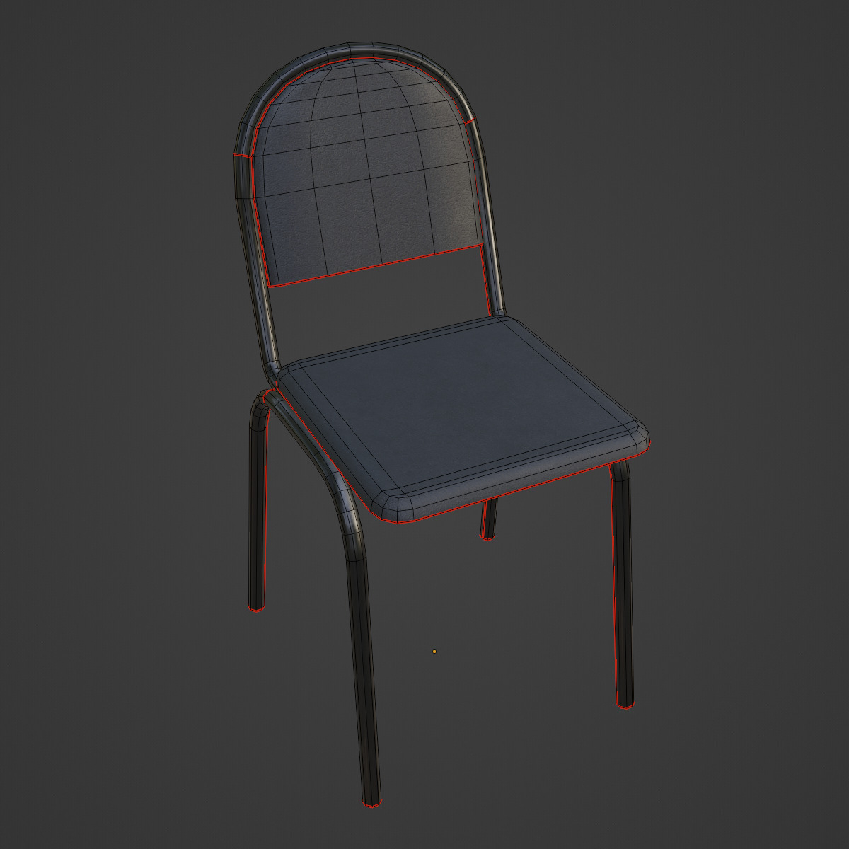 Office Chair 02 Low-poly 3D model_7